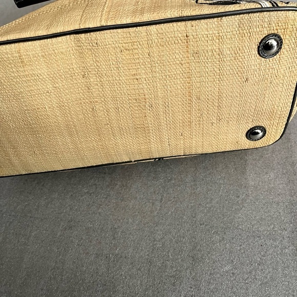 Coach 10th Anniversary Hampton Floral Straw Satchel-Limited Edition Rare Handbag - Picture 8 of 15